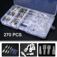 ♝▥▦ 270PCS 2.8/4.8/6.3mm Crimp Terminals Insulated Seal Electrical Wire Connectors Crimp Terminal Connector Assortment Kit