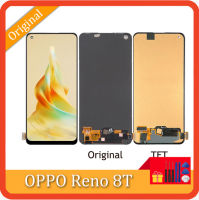 6.43 "ต้นฉบับ Amoled / TFT สีดำสำหรับ Oppo Reno8 T Reno 8 T อะไหล่ดิจิทัลแผงประกอบจอแสดงผล LCD แบบสัมผัสหน้าจอ CPH2481