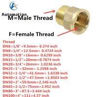 1/8 1/4 3/8 1/2 3/4 1 1-1/4 Male to Female Thread Brass Pipe Connectors Brass Coupler Adapter Threaded Fitting