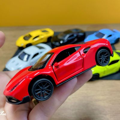 1:43 Diecast Alloy Car Model Children Toys Metal Pull Back Simulation Car Toy Boy Sports Car Ornament With To Open The Door