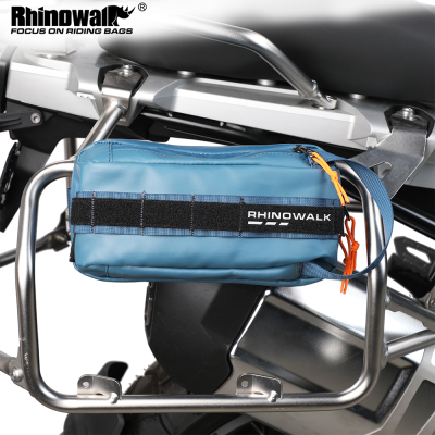 Rhinowalk กระเป๋ากระเป๋ารถจักรยานยนต์ &amp; กระเป๋าอาน2.4L กระเป๋ามอเตอร์ครอสอเนกประสงค์กระเป๋ากันชนเหมาะสำหรับมอเตอร์ส่วนใหญ่