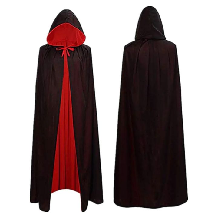 Girl's Deluxe Black Hooded Robe Costume