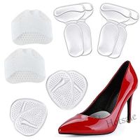 【hot sale】❇ D18 6PCS Reusable Women Clear Silicone High Heel Insoles Pad Foot Protection Anti Slip Shoe Cushion Inserts for Foot Pain Relief Forefoot Cushioning Metatarsal Pads