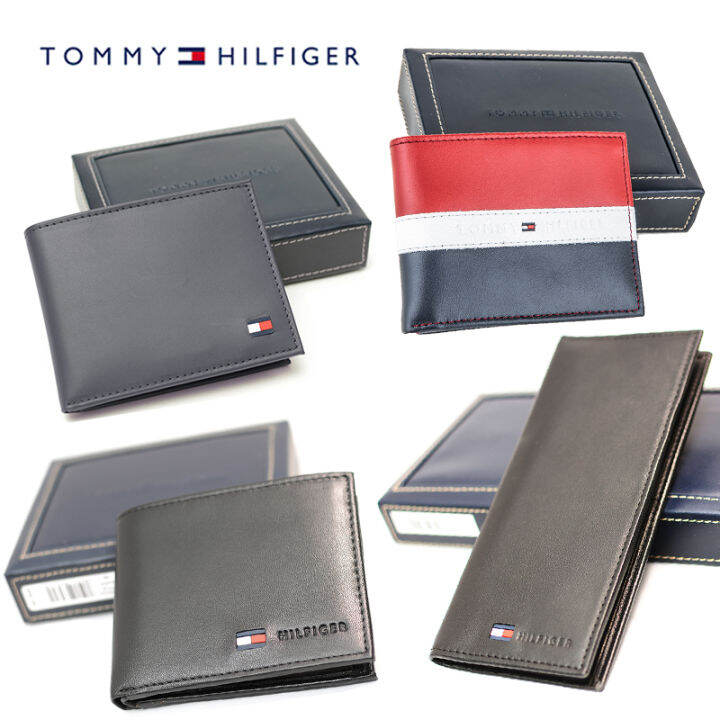 tommy hilfiger bifold leather wallet