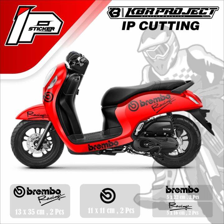 Sticker Cutting SCOOPY (BREMBO) Sticker Cutting Variasi List Honda