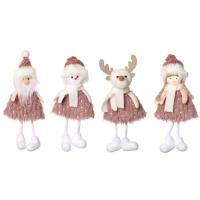 Christmas Tree Plush Ornaments Stuffed Doll Hangings for Tree Decorations Stuffed Plush Doll Tree Decorations Hangings Ornaments Plush Doll Figurine Snowman Santa Claus Elk efficiently