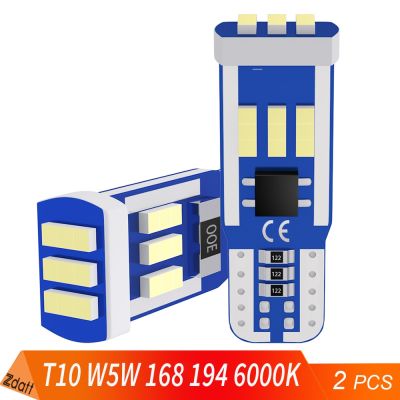 【CW】ZDATT 2PCS W5W T10 Led Bulbs Canbus 4014 SMD 6000K 168 194 Led 5w5 Car Interior Dome Reading License Plate Light Signal Lamp