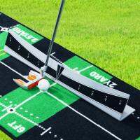 Putt Track ปรับได้และพกพา Putt Trainer การฝึกอบรมผู้ช่วยสอนกอล์ฟที่มีน้ำหนักเบาอุปกรณ์เสริมกอล์ฟของขวัญสำหรับคนรักผู้ชายผู้หญิงทนทาน