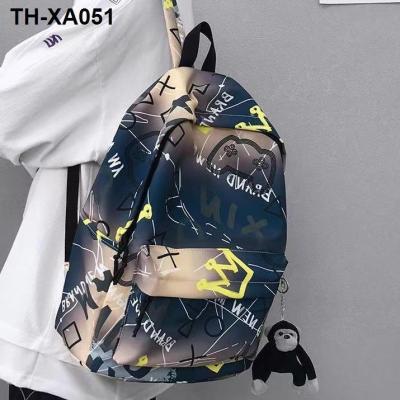 Schoolbag male Korean version ins all-match campus tide cool backpack junior high school student large-capacity female