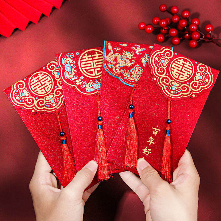 Wedding Red Envelopes Traditional Chinese 2023 Wedding Red Pocket Lucky