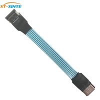 DP1.4 Port Cable DP to DP Male to Female Extension Cable 90 Degree Right Angle Flat Thin Soft Connection Cable 15/20cm Cables