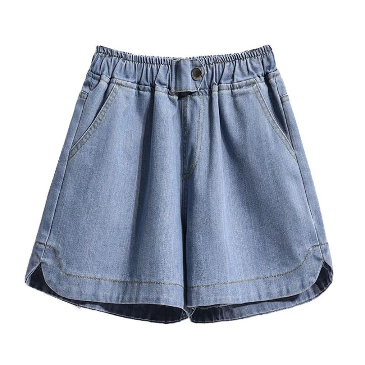 denim-shorts-for-women-high-waist-blue-wide-leg-thin-jeans-summer-casual-elastic-waist-loose-shorts-hot-pants-s-5xl