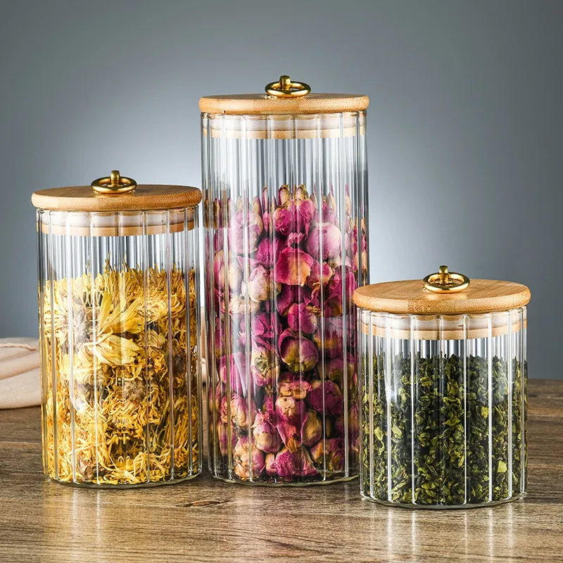 high borosilicate glass cookies jar with