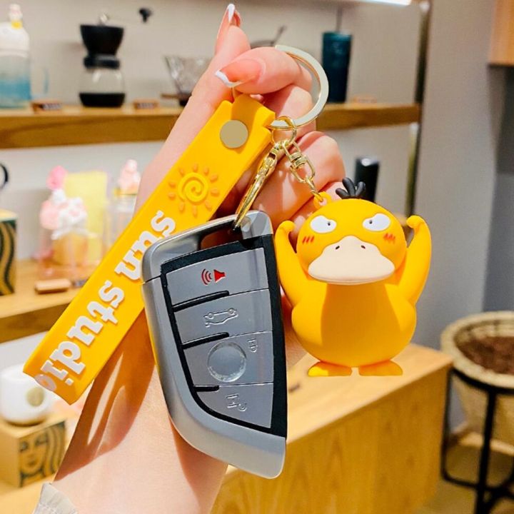 cw-kawaii-pokemon-psyduck-pikachu-keychain-cute-anime-cartoon-doll-pendant-backpack-ornaments-car-key-ring-jewelry-holiday-gifts