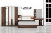 NB STYLE ชุดห้องนอน HARMONIC (ฮาโมนิก ) 6 ฟุต / รุ่น BH 601 ดีไซน์สวย สไตล์ยุโรป ประกอบด้วย ( เตียง+ตู้เสื้อผ้า+โต๊ะแป้ง ) ราคาขายนี้ไม่รวมที่นอน ขายดี