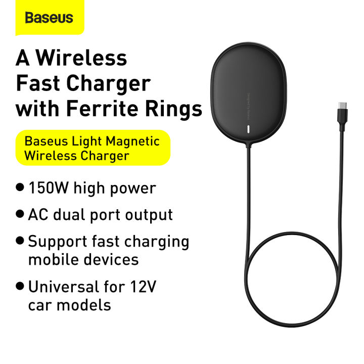 baseus-light-magnetic-ที่ชาร์จไร้สายไอโฟน-แบบแม่เหล็ก-wireless-charger-15w-1-5m-สำหรับ-iphone-12-13-ยาว-1-5-เมตร