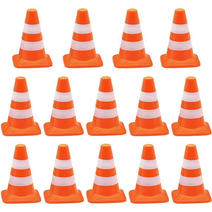 14 Pieces Mini Triangle Cone Mini Simulation Safety Cone Road Parking ...