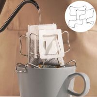 Stainless Steel Reusable Holder For Japanese Style Disposable Ears Drip Bags Coffee Cup Dripper Baskets Filter Paper Bag Shelf Mesh Covers