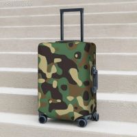 Military Camo Suitcase Cover Cool Gift Sloth Camouflage Cruise Trip Holiday Strectch Luggage Accesories Protector