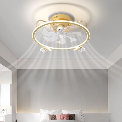 [COD] luxury ceiling fan bedroom ultra-thin mute restaurant modern minimalist living room with electric