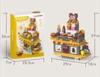 ProudNada Toys ของเล่นเด็ก ตัวต่อเลโก้ เลโก้ รถขายอาหาร ขนมหวาน เบอร์เกอร์ DISENNI 116-124 PCS NO.JX6693-5105421-4