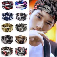 【YF】 Camouflage Sport Sweat Headband Absorbent Cycling Yoga Men Sweatband Unisex Cotton Hair Bands Head Sports Safety New