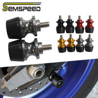 SEMSPEED 8Mmอลูมิเนียมขาตั้งจักรยานยนต์หลอดสวิงอาร์มยืนเลื่อนสกรูสำหรับYamaha R1 R3 R25 R6 R15 MT-01 MT-03 MT-07 MT-09 XSR900 MT-10 MT-15