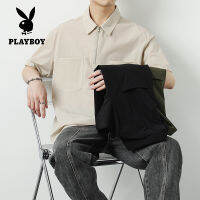 PLAYBOY Workwear กระเป๋าซิปคอโปโลเสื้อยืดผู้ชาย