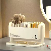 【YD】 Storage Desktop 180° Rotating Rectanglar Makeup Organizer Brushes Holder Vanity Sundries