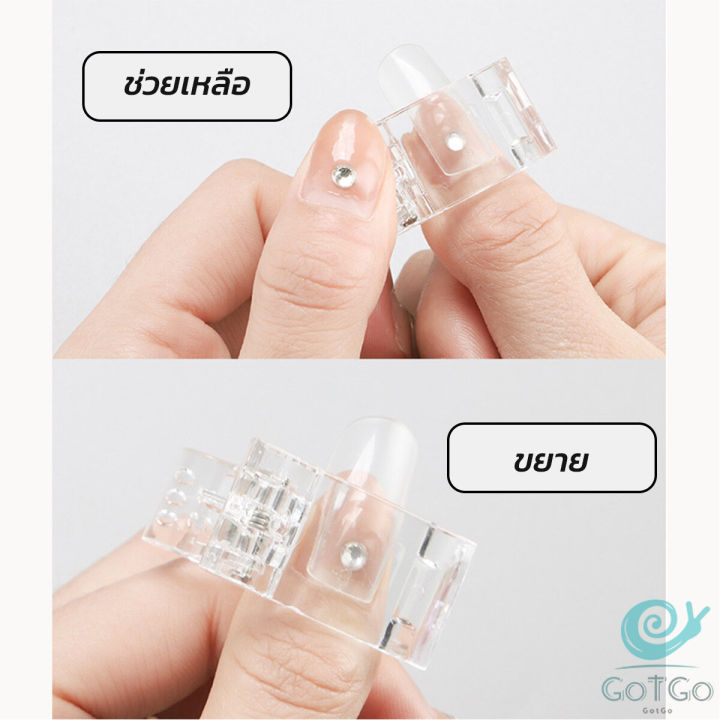 gotgo-ตัวหนีบเล็บ-ต่อโพลี่เจล-ที่กดกาวเจล-คลิปหนีบเล็บ-nail-kits