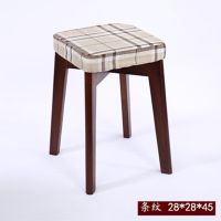 Solid wood stool creative home change shoes bench fabric square stool