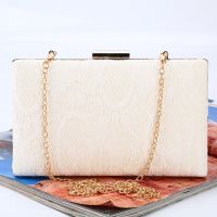 【YD】 Evening Female Hard-Surface Clutches With Chain Wedding Banquet Shoulder Rectangle Purse