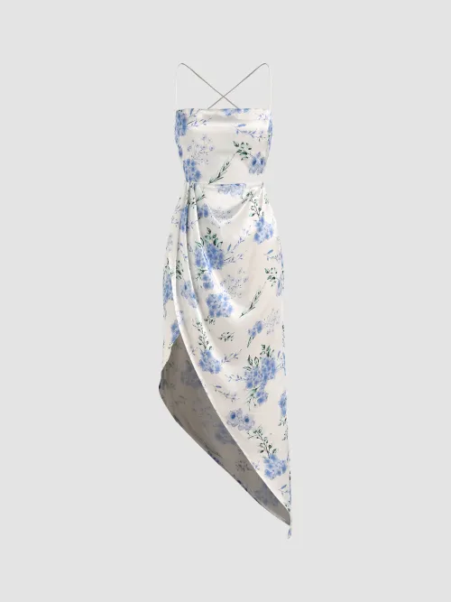 Cider Watercolor Floral Backless Maxi Dress Lazada PH