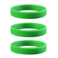 3X Fashion Silicone Rubber Elasticity Wristband Wrist Band Cuff Bracelet Bangle Green