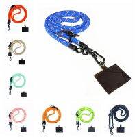 Penutup Casing Ponsel Kartu Lanyard Telepon Universal Diameter 1Cm Warna-warni Tali Leher Tali Selempang Antihilang Tali Pengaman Nilon