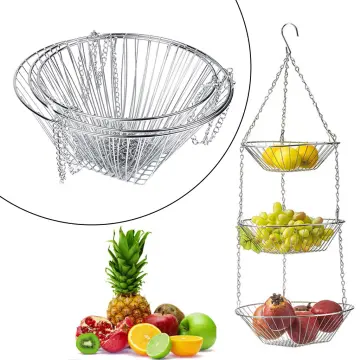 1pc Fruit And Vegetable Basket, Fruit And Vegetable Fresh Keeping, Wall  Mounted Storage Baskets, Kitchen Storage Metal Wire Fruit Basket, Space  Savin