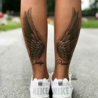 2PCS The Angels Wing Temporary Tattoo Stickers For Men Women Leg Arm Body Art Temporary Tattos Waterproof Flash Decals Tatoos Stickers