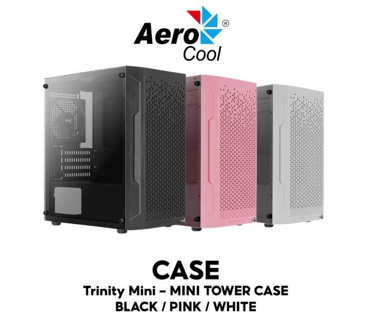 CASE AEROCOOL TRINITY MINI (TRINITY MINI-G-BK-V3) (MICRO-ATX) เคส ...
