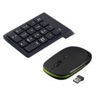 Basix Wireless Keyboard mouse Mini Digital Number Numeric Keypad accounting Bank 18 Keys keypad Mouse set For Laptop PC Notebook