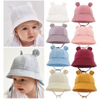 ✓☫ Spring Autumn Solid Color Soft Baby Bucket Hat Cotton Fisherman Hats Kids Summer Toddler Boys Girls Panama Sun Cap Children