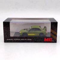 โลหะผสมหล่อเย็น MC 1/64 Subaru Impreza 2006 WRX STI สีเขียวโมเดลรถยนต์แบบคงที่โลหะตุ๊กตาคริสต์มาสกวางเรนเดียร์เก็บรวบรวมยานพาหนะคลาสสิก