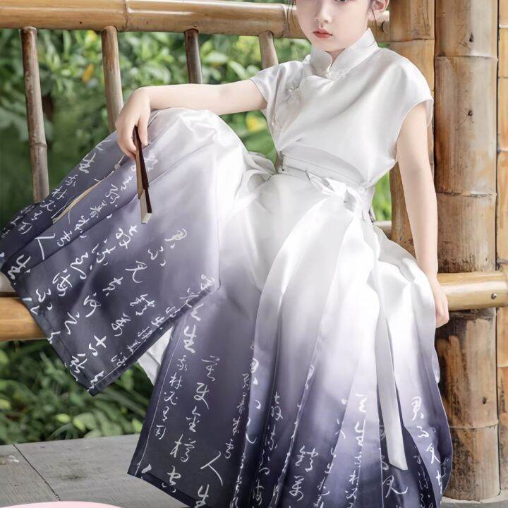 lemon-บทกวี-hanfu-สำหรับเด็กและเสื้อผ้านักเรียนระดับชาติเด็กผู้หญิงฤดูใบไม้ร่วงและฤดูหนาวชุดโบราณชุดขงจื้อนักเรียนชั้นประถมศึกษา-hanfu-จะเข้าสู่เครื่องแต่งกายการแสดงไวน์