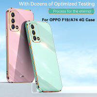 สำหรับ OPPO A74 4G เคสโทรศัพท์ F19,6D Electroplating TPU Soft Shell Anti Drop Back Cover