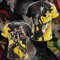 ป๊อป Persona 5 ผู้ชายรูปแบบเสื้อยืด 3D เกม P5S เย็นออกแบบเสื้อยืดผู้หญิงเสื้อผ้า y2k ด้านบนฮาราจูกุแฟชั่นแขนสั้น XS-5XL