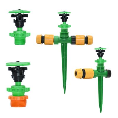 1/2 Inch Male Thread Garden Irrigation Rotating Water Sprinkler With Nozzle Support Gardening Lawn Farm Irrigaiton Sprinklers