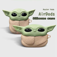 3d ใหม่ การ์ตูน ซิลิโคน นุ่ม เคส สําหรับ Airpods 1 2 3 Pro 2 เคส Yoda น่ารัก เด็ก บลูทูธ หูฟัง กล่องเก็บชาร์จ เคสกันตก