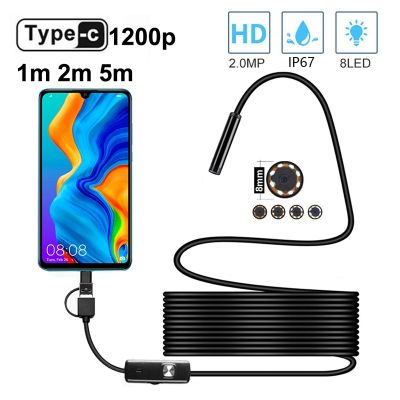 Type C Endoskop Kamera 1200P 1M 2M 5M Weiche kabel USB Endoskop Endoskop Inspektion kamera für Android Smartphone Windows