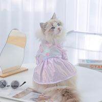 Pet Clothes Spring Summer Puppy Sweet Princess Dress Cat Fashion Designer Skirt Small Dog Cute Shirt Chihuahua Poodle Yorkshire Dresses