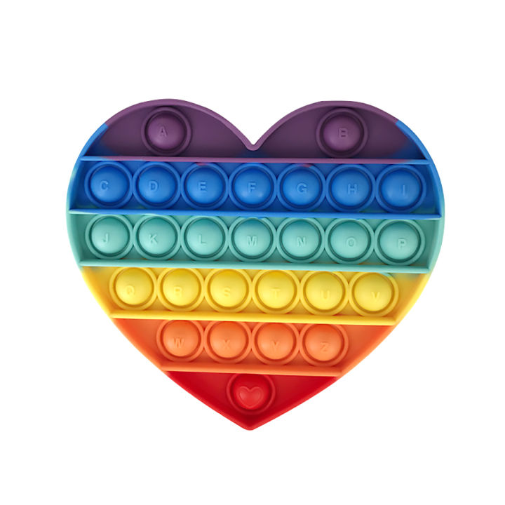 ป๊อปอิท-pop-it-ป็อปบับเบิ้ล-ของเล่นที่กดปุ่มบับเบิ้ล-ของเล่นคลายเครียด-ซิลิโคนของเล่นเด็ก-เกมฝึกสมอง-สีสันสวยงาม-kujiru