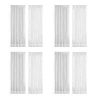 Window White Sheer Curtains 84 Inches Long 8 Panels Sheer White Curtains Clear Curtains Basic Rod Pocket Panel